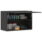 Armadio a muro per garage Nero 80 x 40 x 53 cm