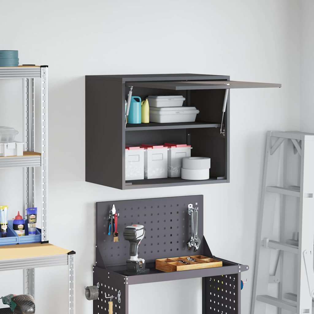 Armadio a muro per garage Nero 60 x 40 x 53 cm
