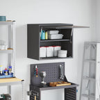 Armadio a muro per garage Nero 60 x 40 x 53 cm