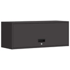 Armadio a muro per garage Nero 90 x 33 x 35 cm