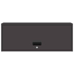 Armadio a muro per garage Nero 90 x 33 x 35 cm