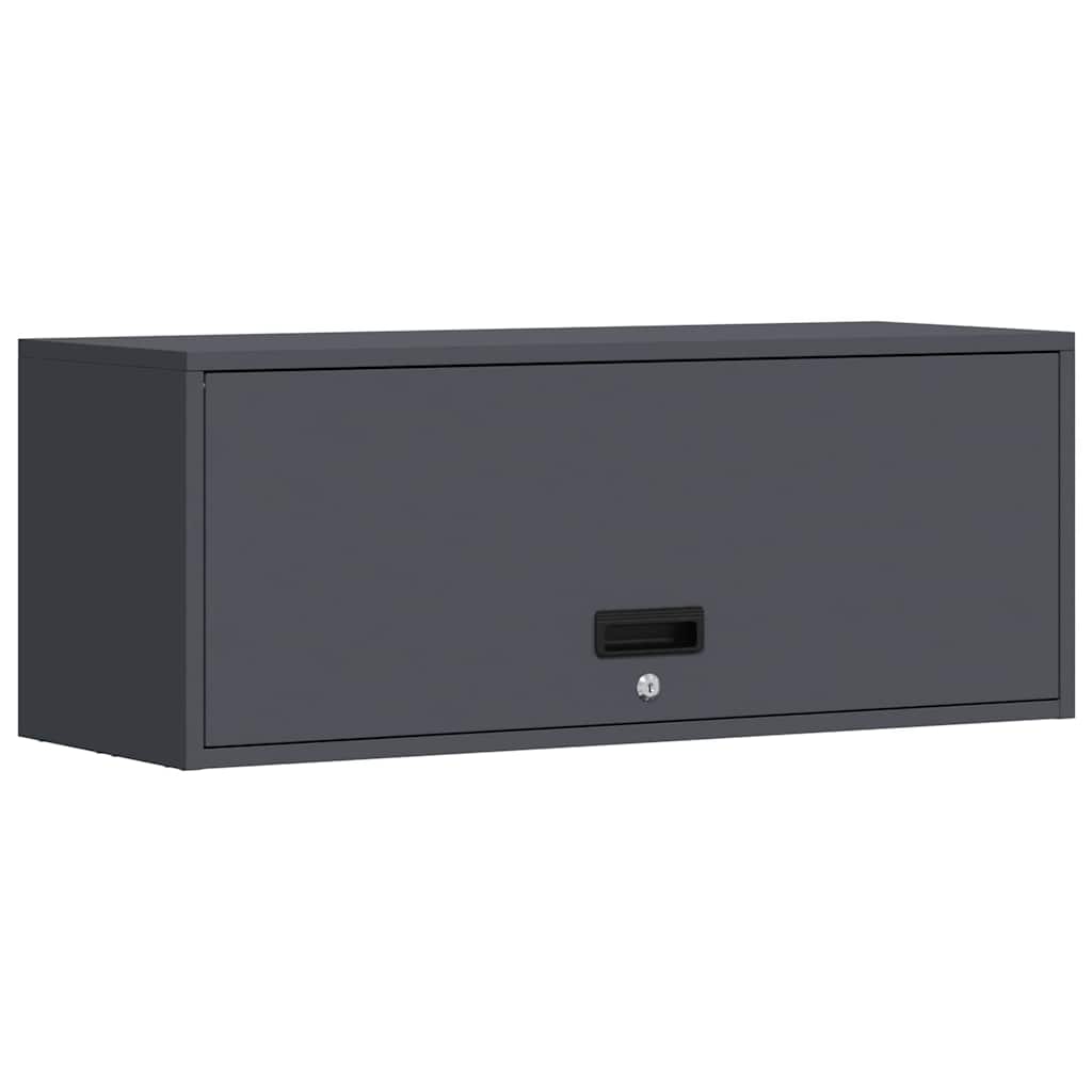 Armadio a muro per garage Antracite 90 x 33 x 35 cm
