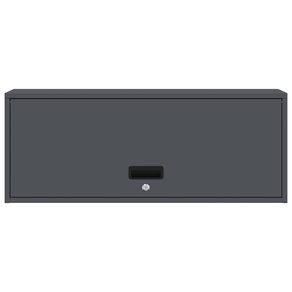 Armadio a muro per garage Antracite 90 x 33 x 35 cm
