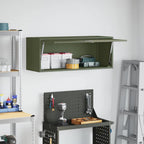 Armadio a muro per garage Oliver verde 90 x 33 x 35 cm