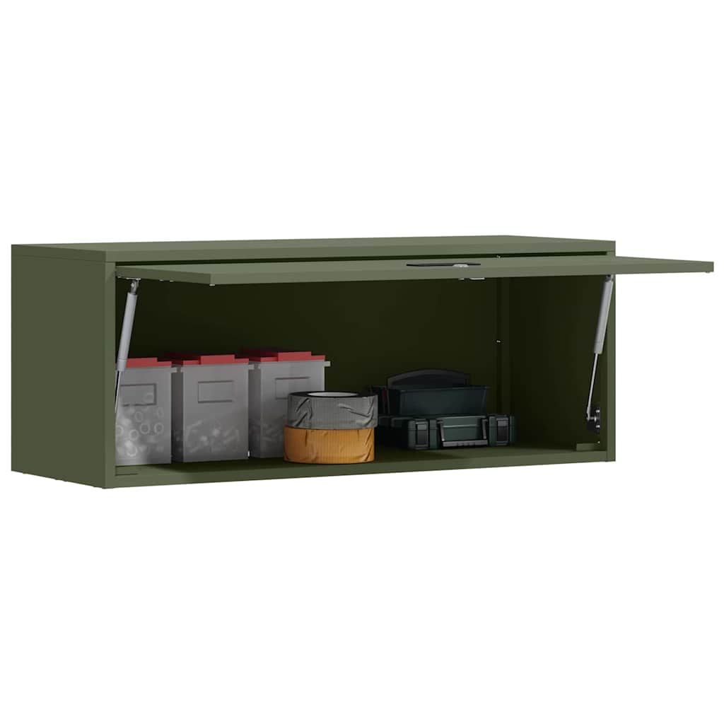 Armadio a muro per garage Oliver verde 90 x 33 x 35 cm
