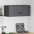 Armadio a muro per garage Nero 80 x 33 x 35 cm