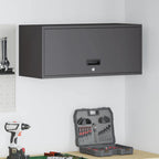 Armadio a muro per garage Nero 80 x 33 x 35 cm