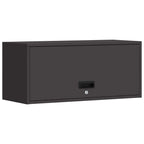 Armadio a muro per garage Nero 80 x 33 x 35 cm