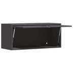 Armadio a muro per garage Nero 80 x 33 x 35 cm