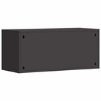 Armadio a muro per garage Nero 80 x 33 x 35 cm