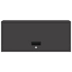 Armadio a muro per garage Nero 80 x 33 x 35 cm