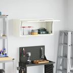 Armadio a muro per garage Bianco 80 x 33 x 35 cm