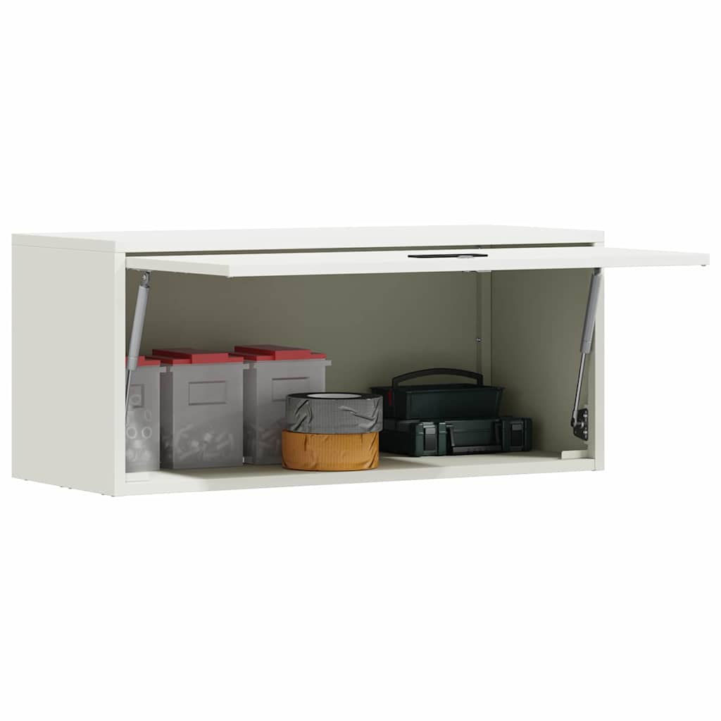 Armadio a muro per garage Bianco 80 x 33 x 35 cm