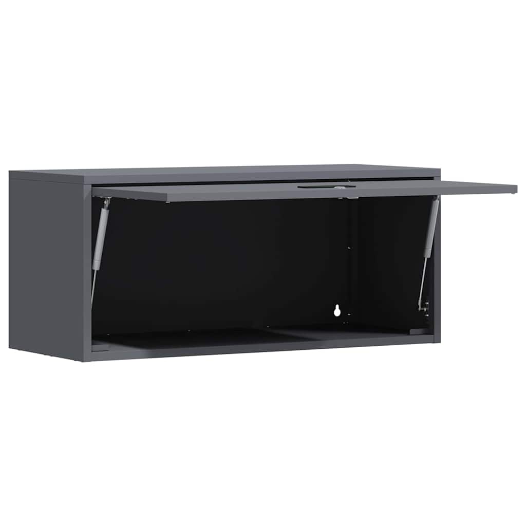 Armadio a muro per garage Antracite 80 x 33 x 35 cm