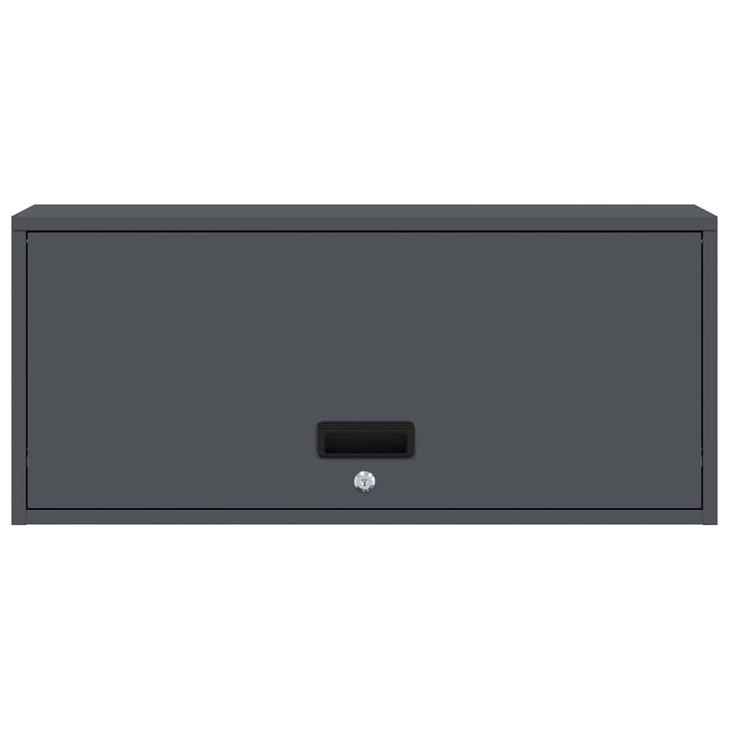 Armadio a muro per garage Antracite 80 x 33 x 35 cm