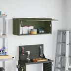Armadio a muro per garage Oliver verde 80 x 33 x 35 cm