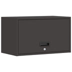 Armadio a muro per garage Nero 60 x 33 x 35 cm