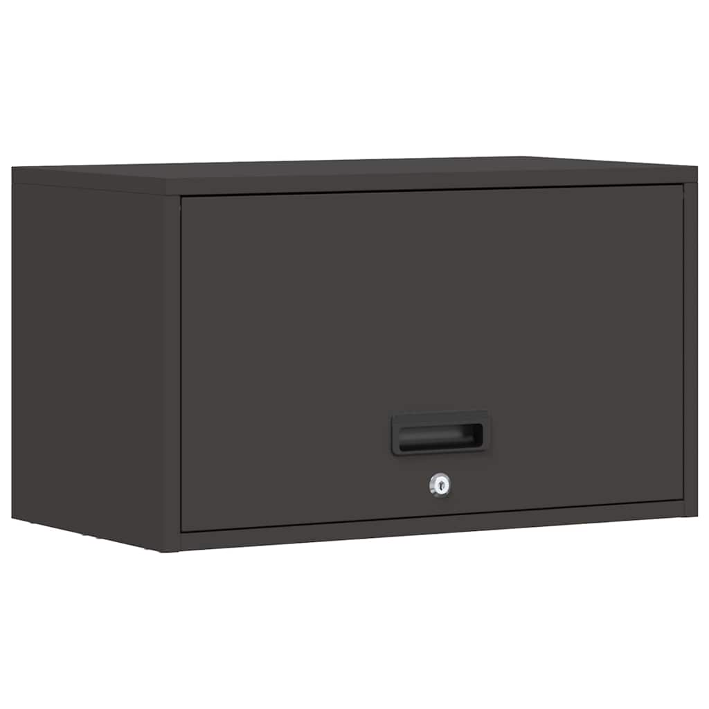Armadio a muro per garage Nero 60 x 33 x 35 cm