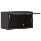 Armadio a muro per garage Nero 60 x 33 x 35 cm