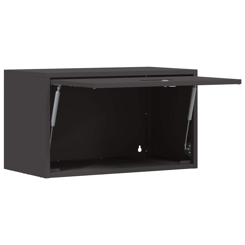 Armadio a muro per garage Nero 60 x 33 x 35 cm