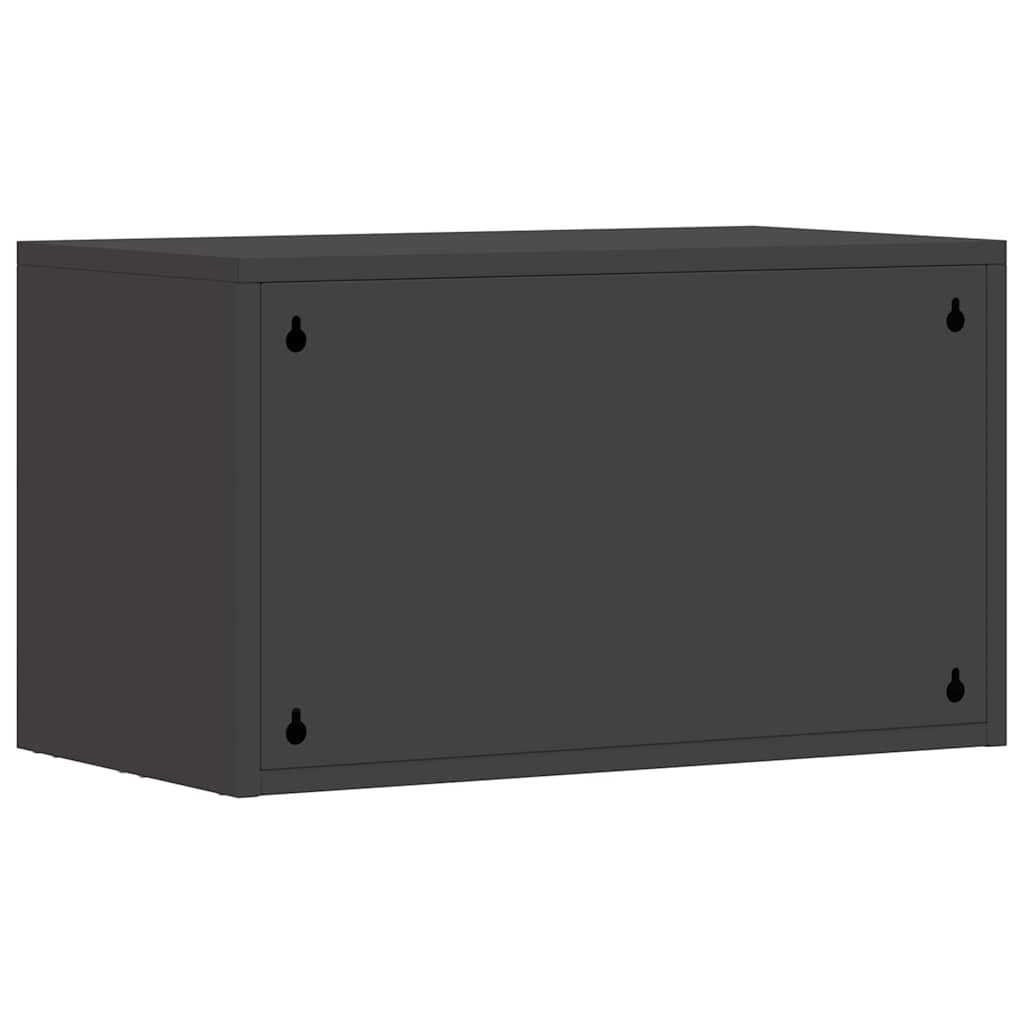 Armadio a muro per garage Nero 60 x 33 x 35 cm