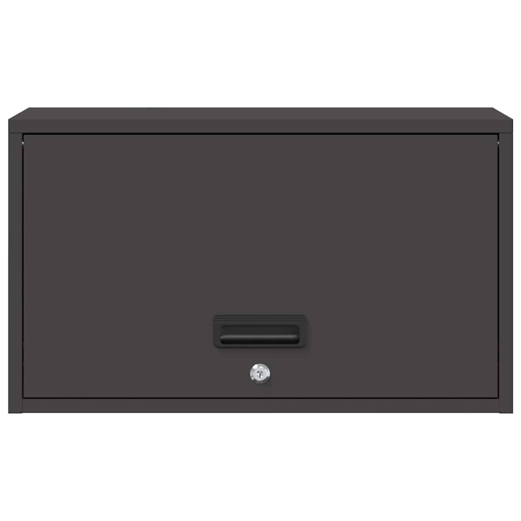 Armadio a muro per garage Nero 60 x 33 x 35 cm