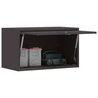 Armadio a muro per garage Nero 60 x 33 x 35 cm