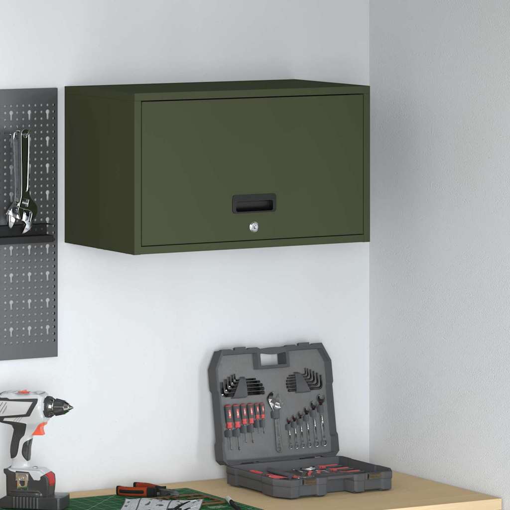 Armadio a muro per garage Oliver verde 60 x 33 x 35 cm