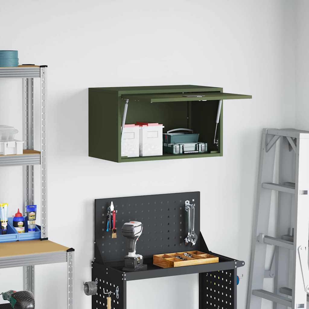 Armadio a muro per garage Oliver verde 60 x 33 x 35 cm