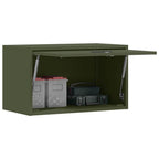 Armadio a muro per garage Oliver verde 60 x 33 x 35 cm