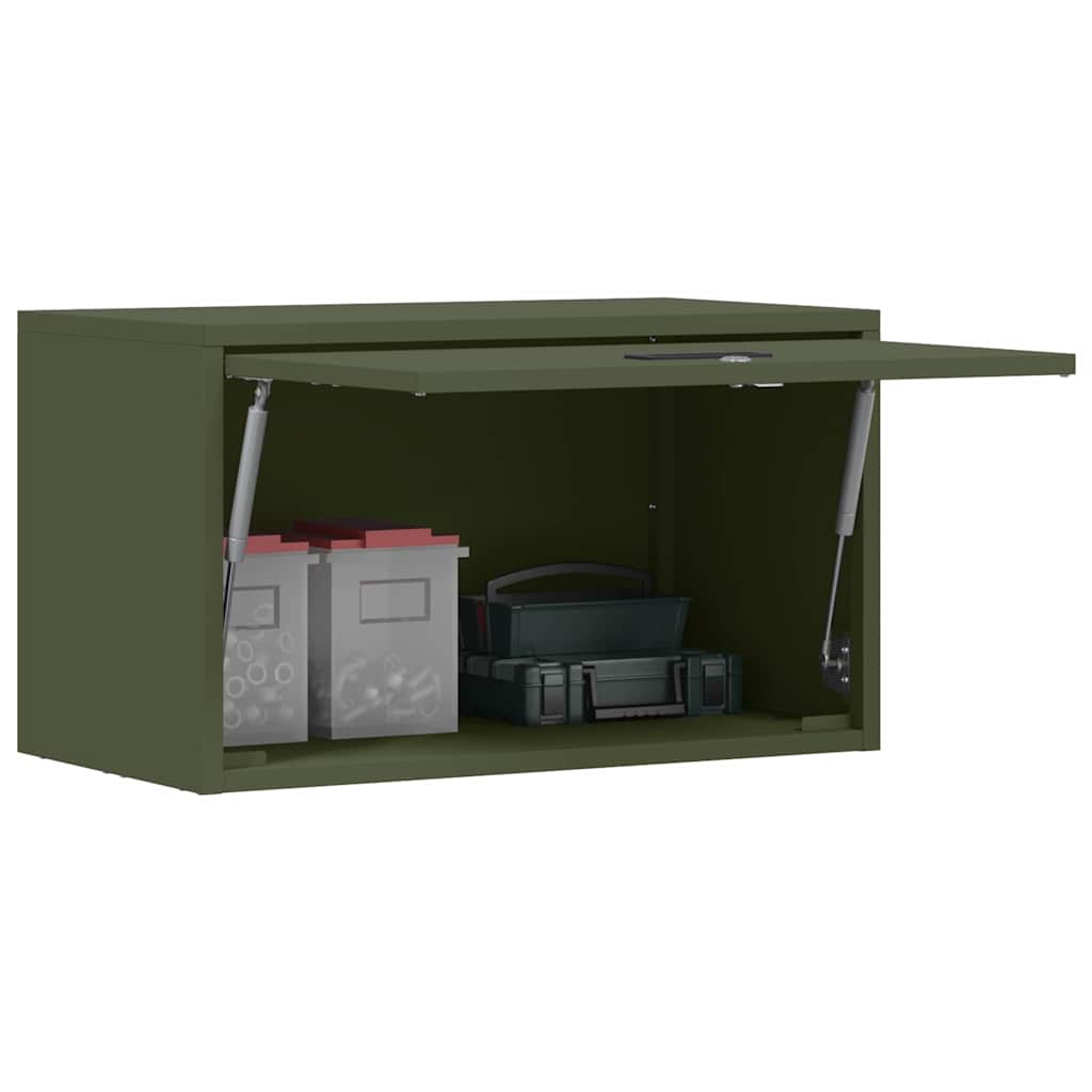 Armadio a muro per garage Oliver verde 60 x 33 x 35 cm