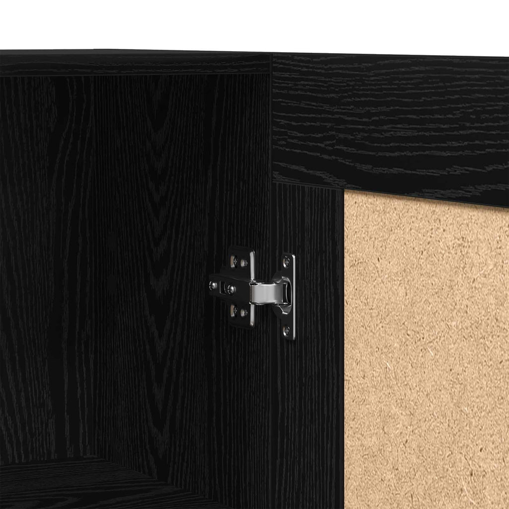 Armadio per Libri Rovere Nero 82,5 x 30,5 x 185 cm