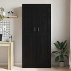 Armadio per Libri Rovere Nero 82,5 x 30,5 x 185 cm