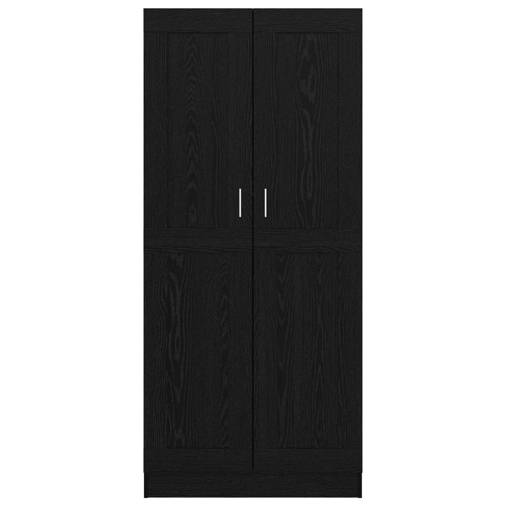 Armadio per Libri Rovere Nero 82,5 x 30,5 x 185 cm