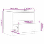 Comodini Marrone cerato 40 x 30.5 x 35.5 cm Legno di pino