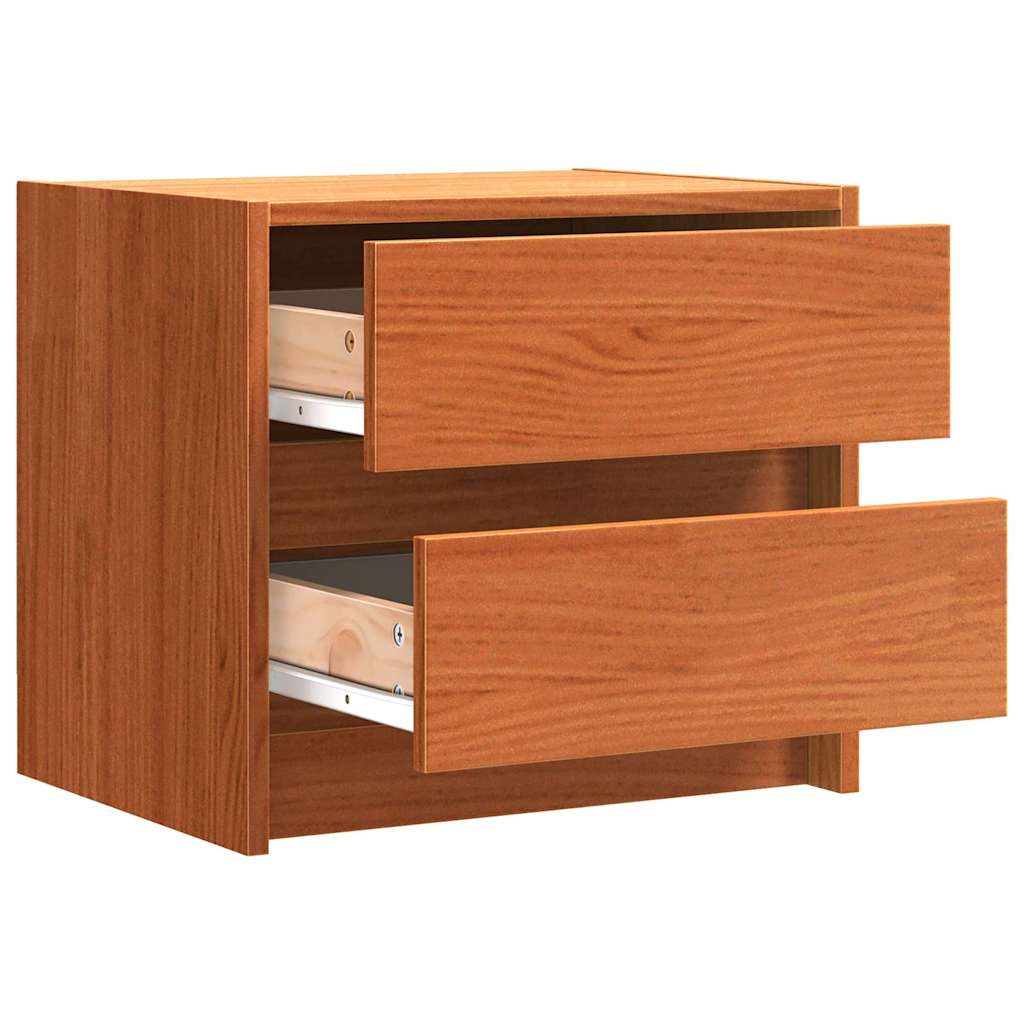 Comodini 2 pcs Marrone cerato 40 x 30.5 x 35.5 cm Legno di pino