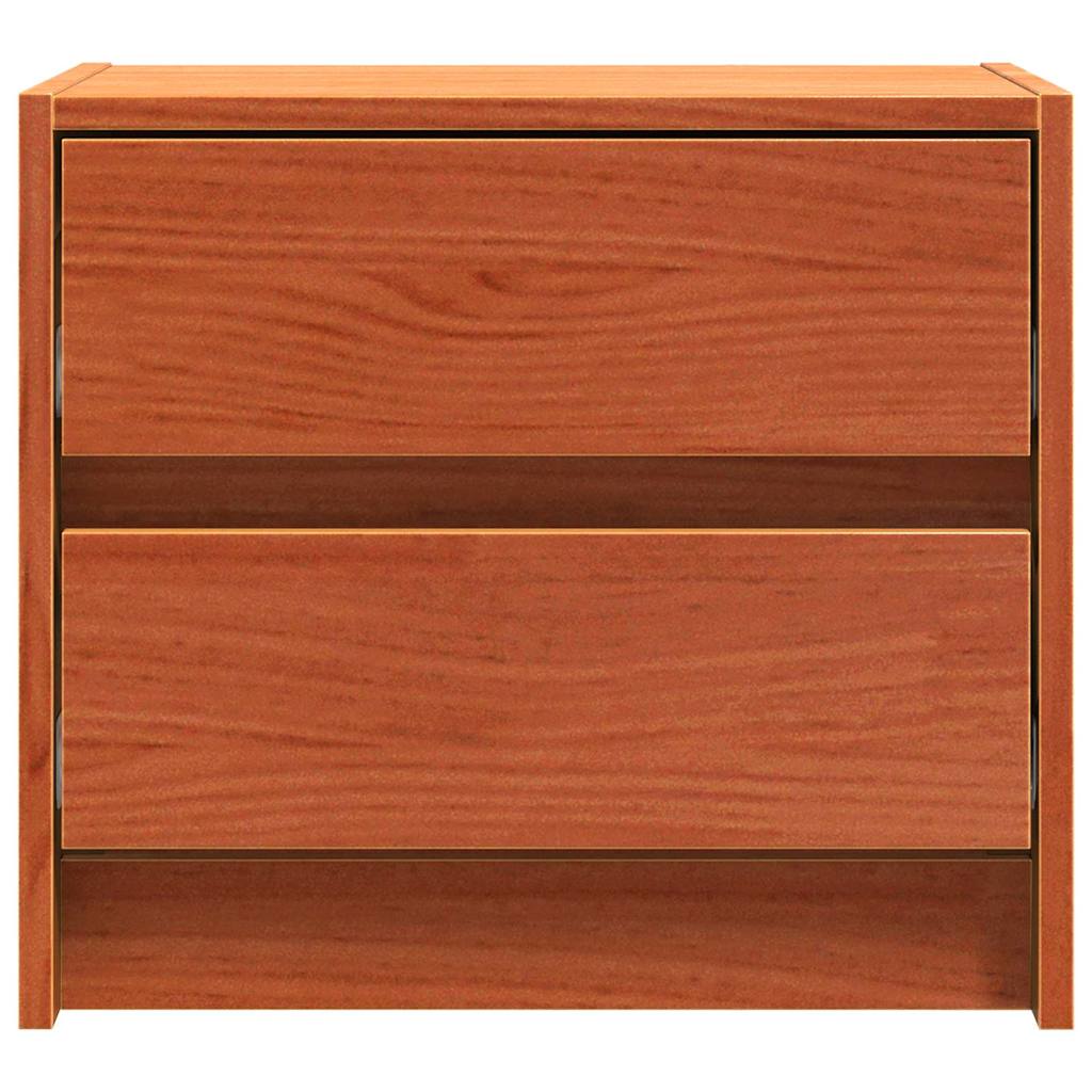 Comodini 2 pcs Marrone cerato 40 x 30.5 x 35.5 cm Legno di pino