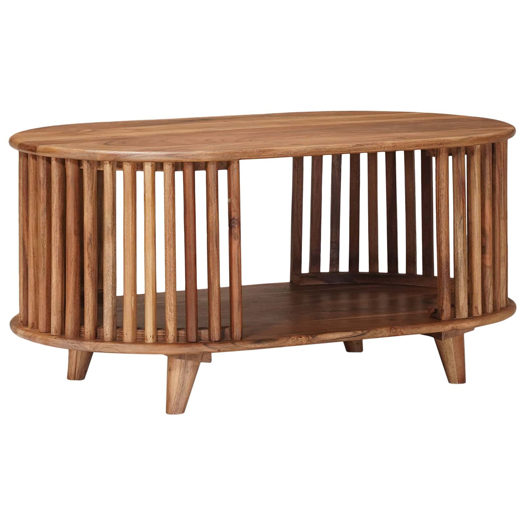 Tavolo da Caffè Fatto a Mano Marrone Teak 85 x 50 x 40 cm