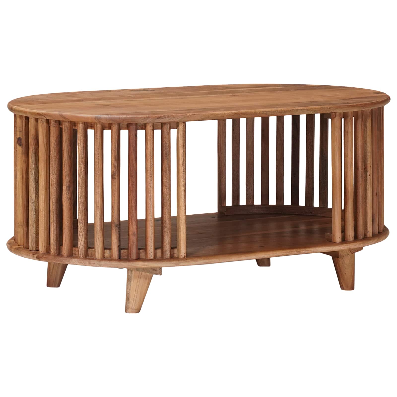 Tavolo da Caffè Fatto a Mano Marrone Teak 85 x 50 x 40 cm