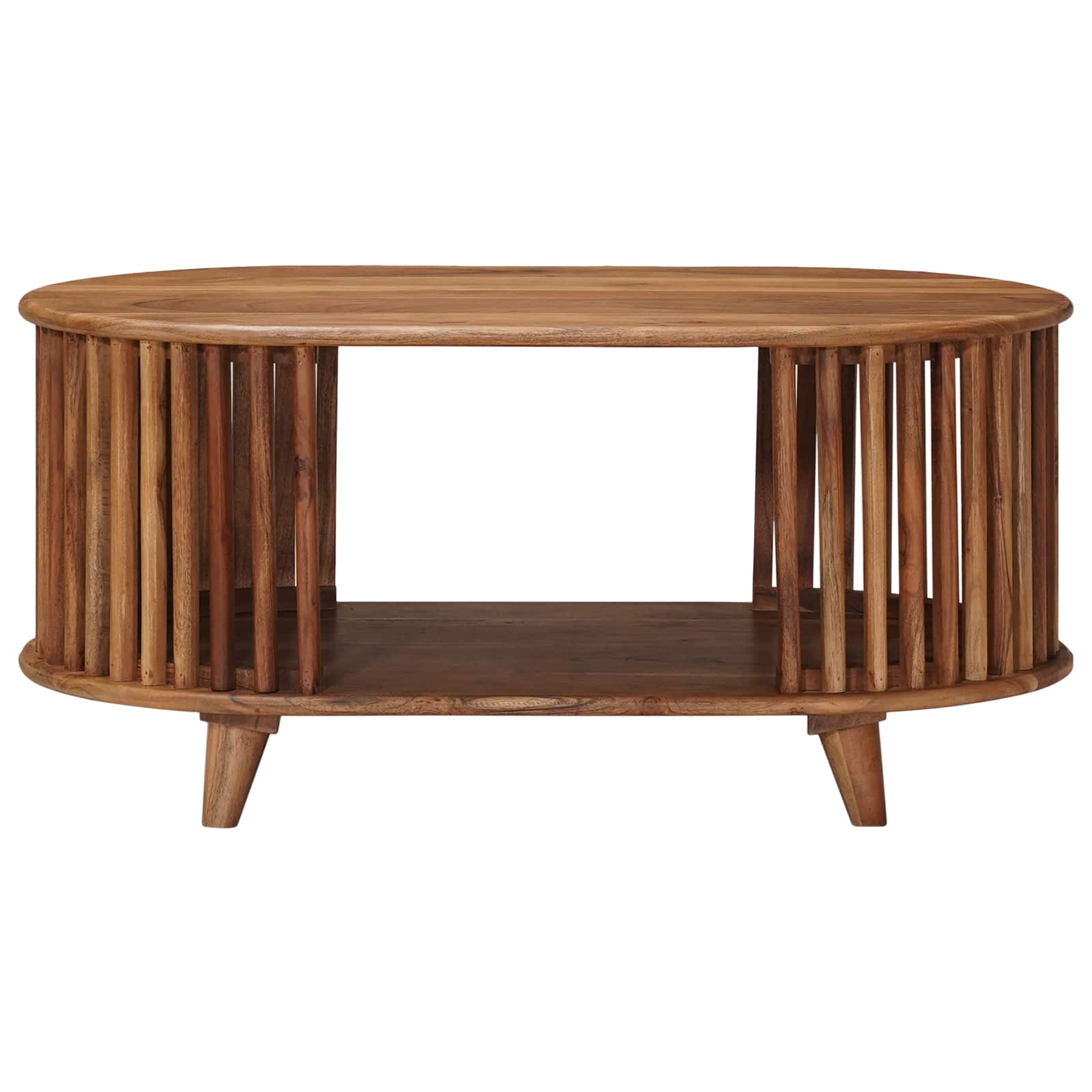 Tavolo da Caffè Fatto a Mano Marrone Teak 85 x 50 x 40 cm