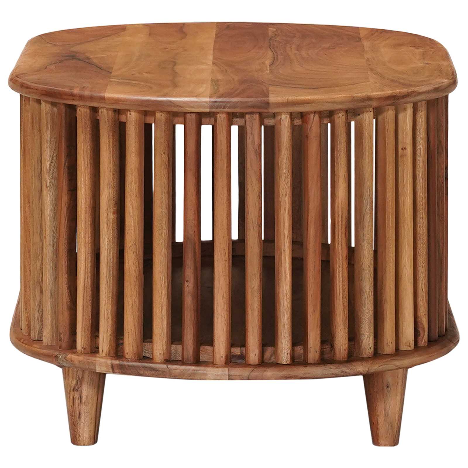 Tavolo da Caffè Fatto a Mano Marrone Teak 85 x 50 x 40 cm