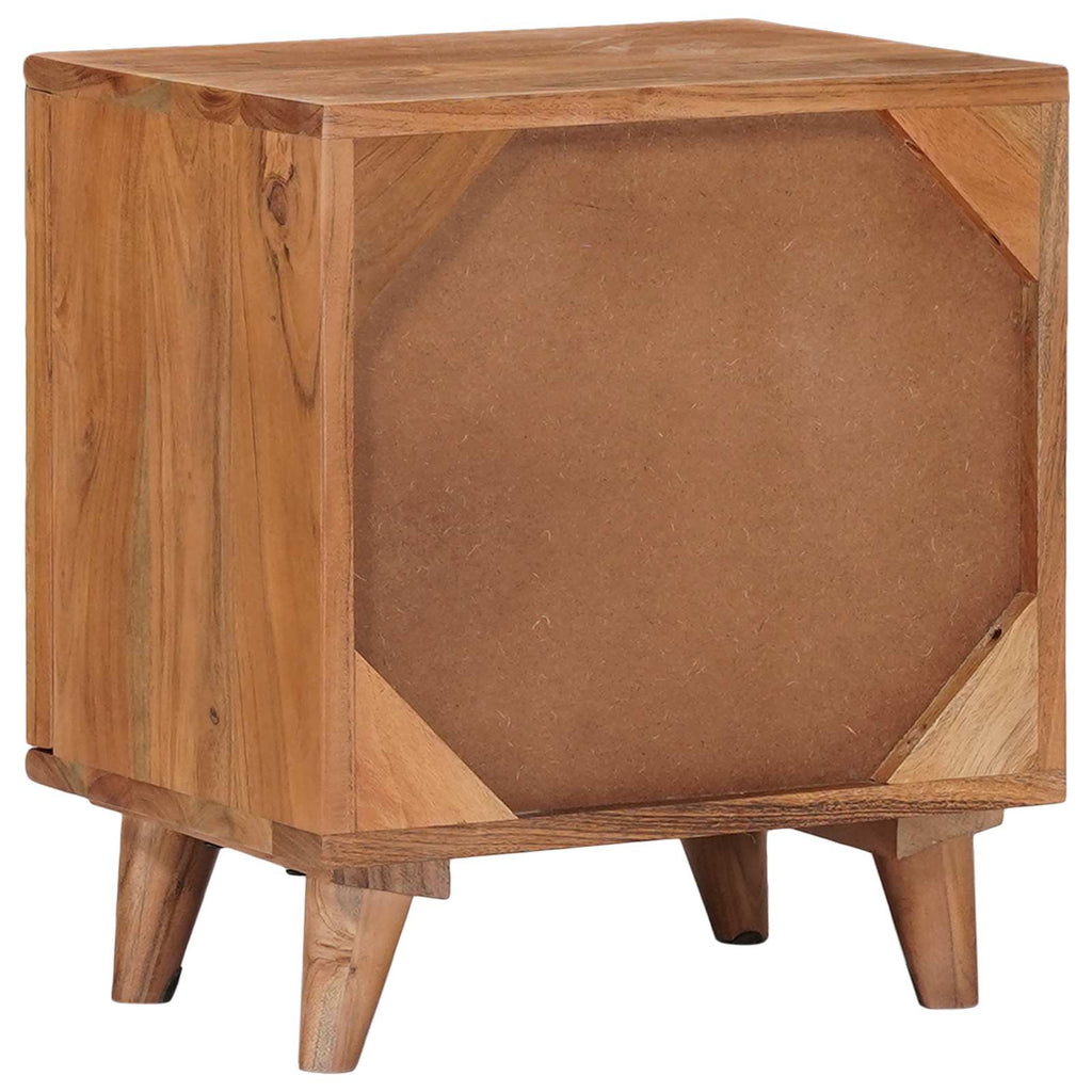 Comodino a muro fatto a mano Marrone Teak 40 x 30 x 45 cm