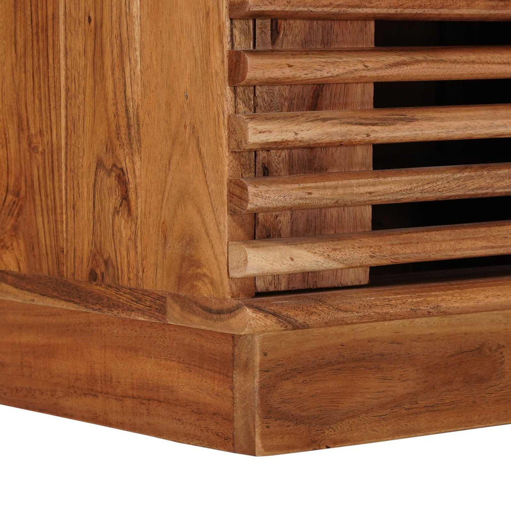 Comodino a muro fatto a mano Marrone Teak 40 x 30 x 60 cm