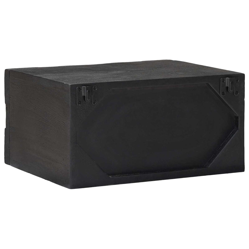 Comodino a muro fatto a mano Nero 40 x 30 x 20 cm