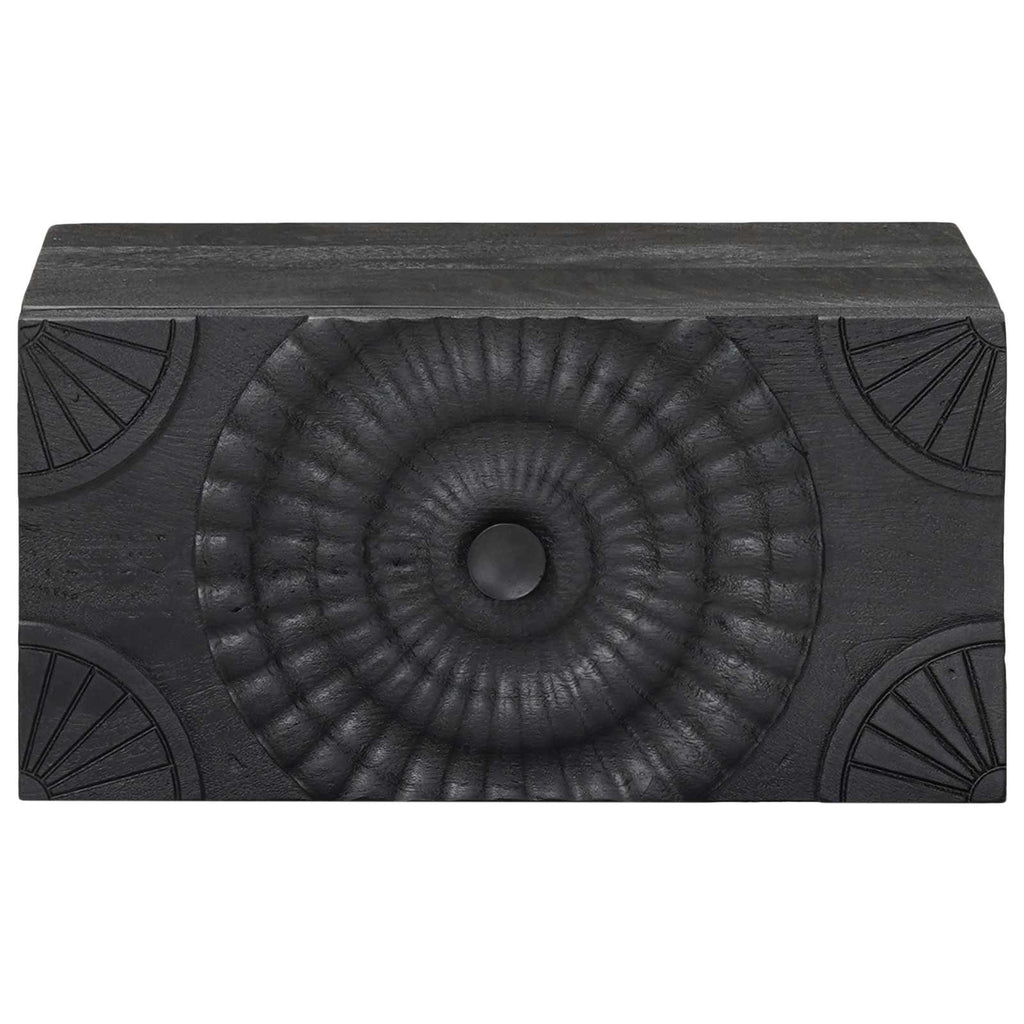 Comodino a muro fatto a mano Nero 40 x 30 x 20 cm