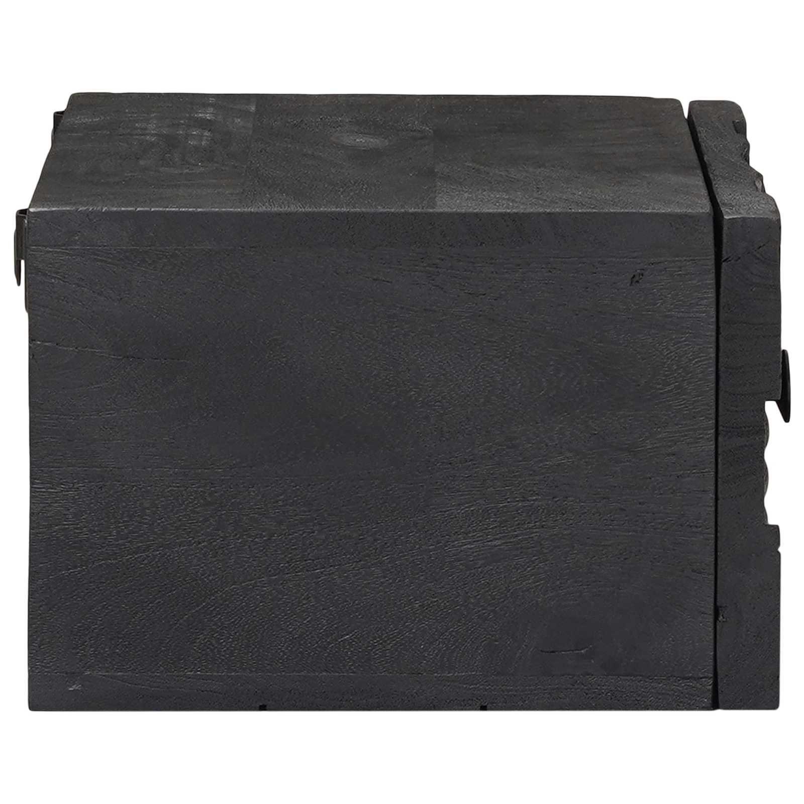 Comodino a muro fatto a mano Nero 40 x 30 x 20 cm