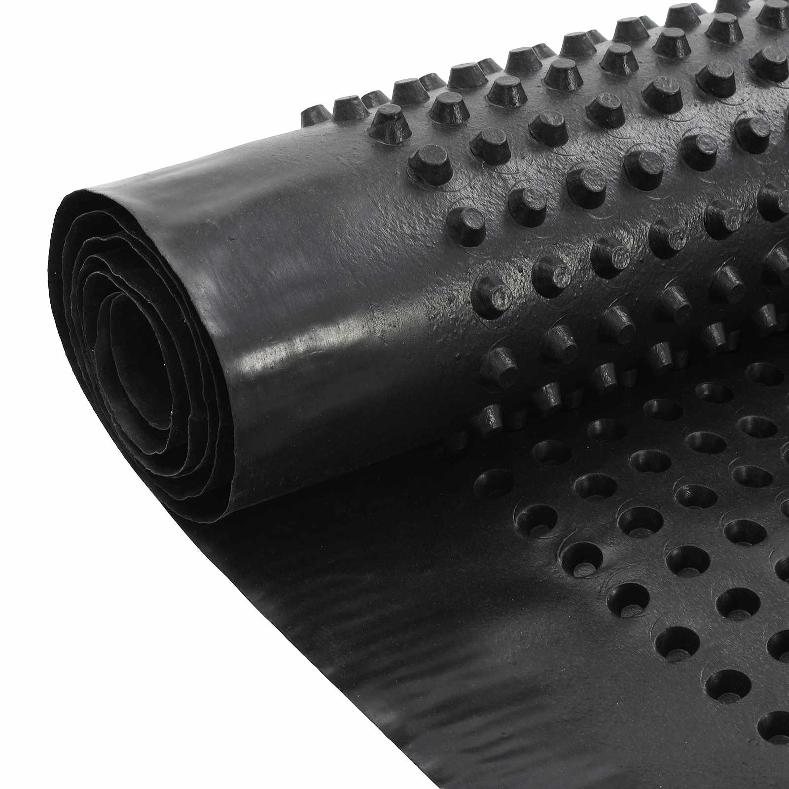 Foglio di drenaggio stampato Nero 1 x 20 m HDPE
