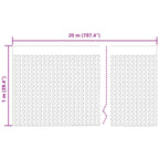 Foglio di drenaggio stampato Nero 1 x 20 m HDPE