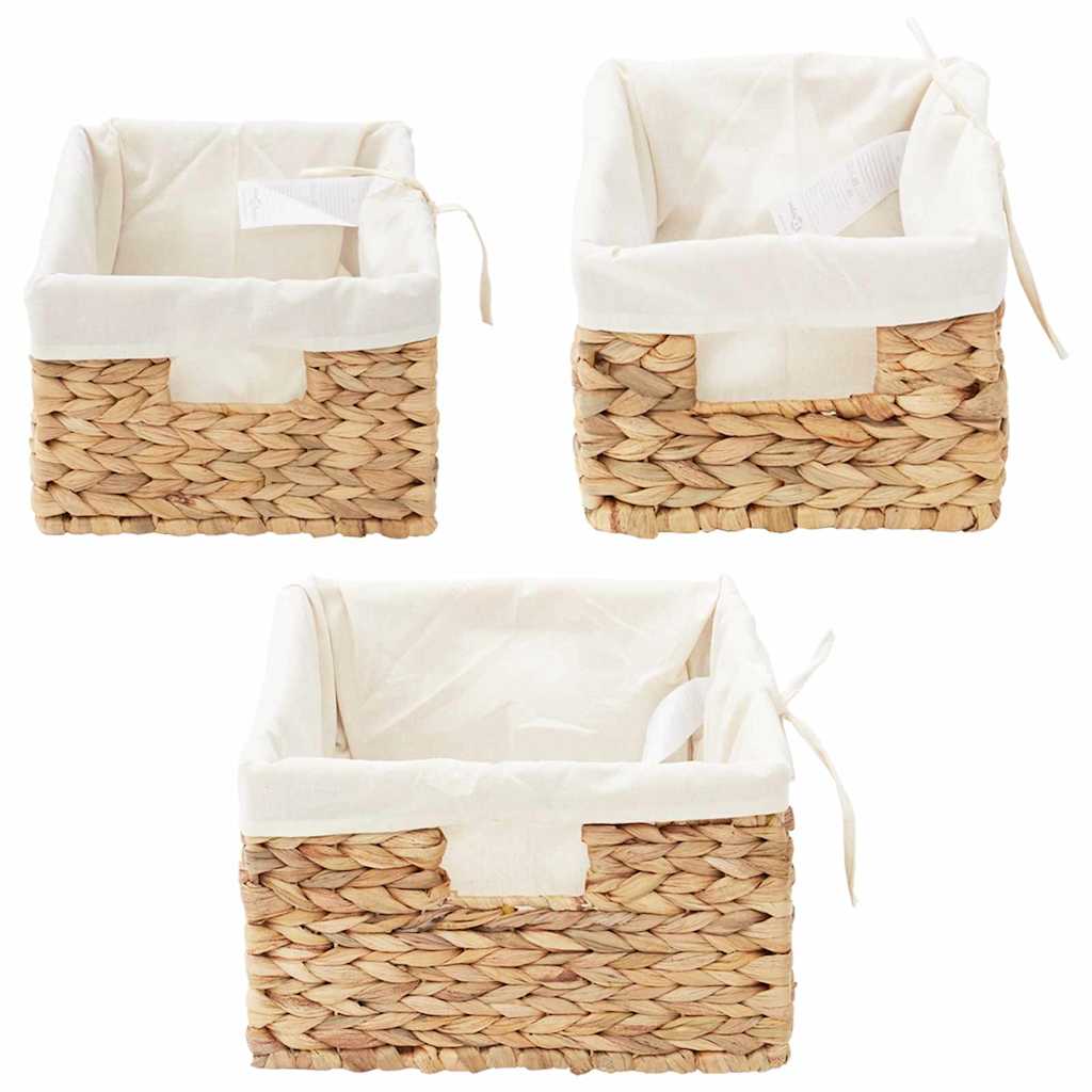 Cesti per Stoccaggio 3 pcs Naturale Giacinto d'acqua