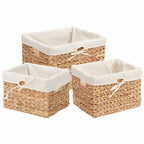 Cesti per Stoccaggio 3 pcs Naturale Giacinto d'acqua